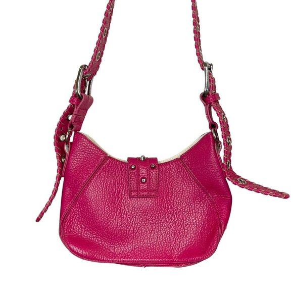 Urban‎ Outfitters Devon Silver Studded Crossbody Bag Purse Pink Adjustable Strap - Picture 8 of 9